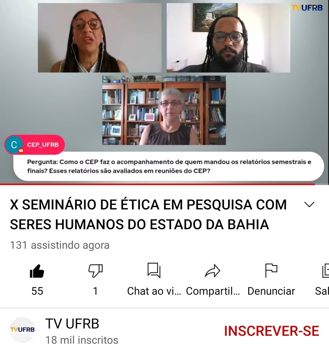 x seminário - tela do seminário online