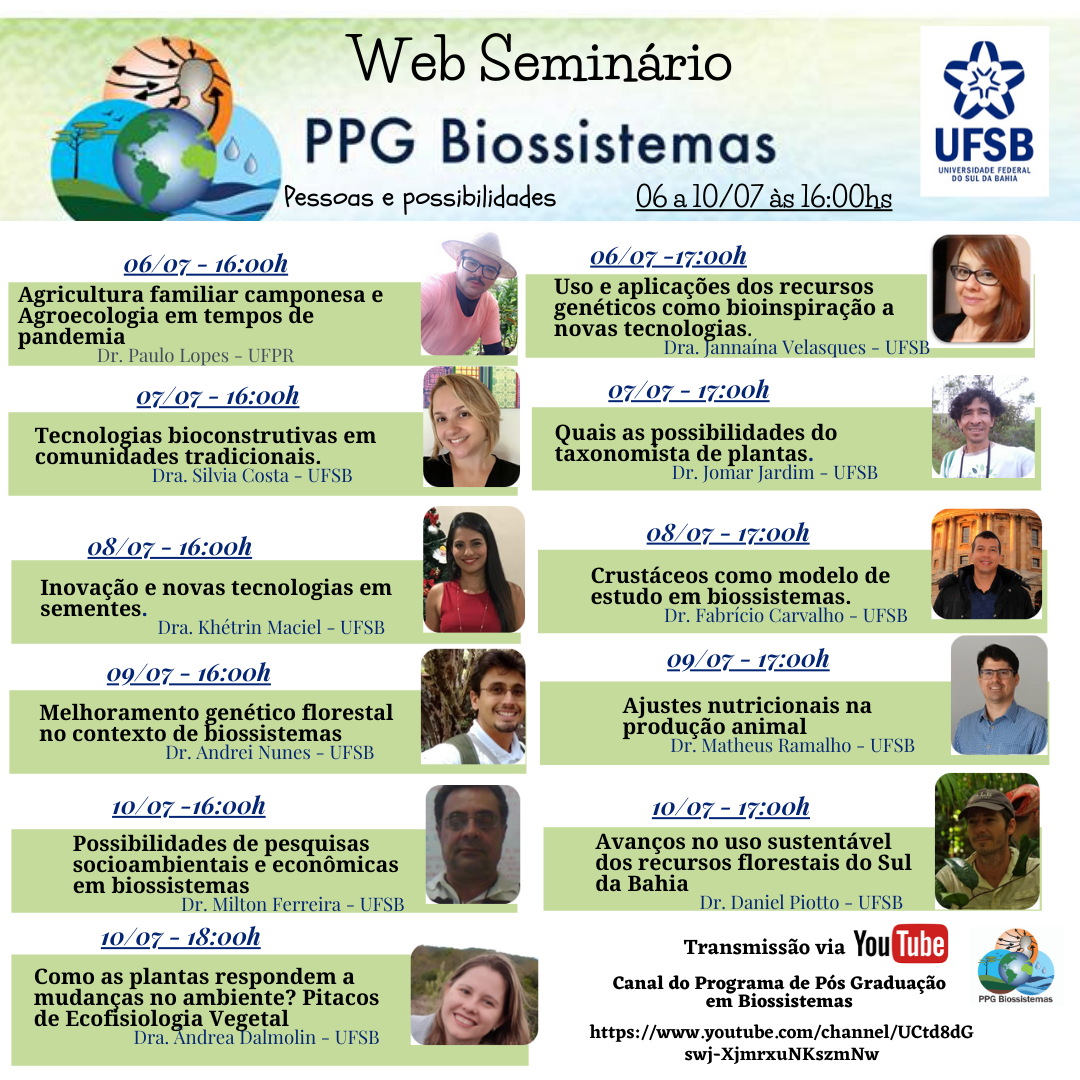 Post divulgação Seminário PPGBiossistemas 2