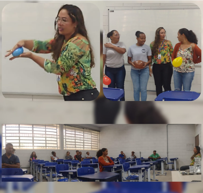 Registro da atividade realizada no campus Paulo Freire em parceria com o Cerest/Teixeira de Freitas