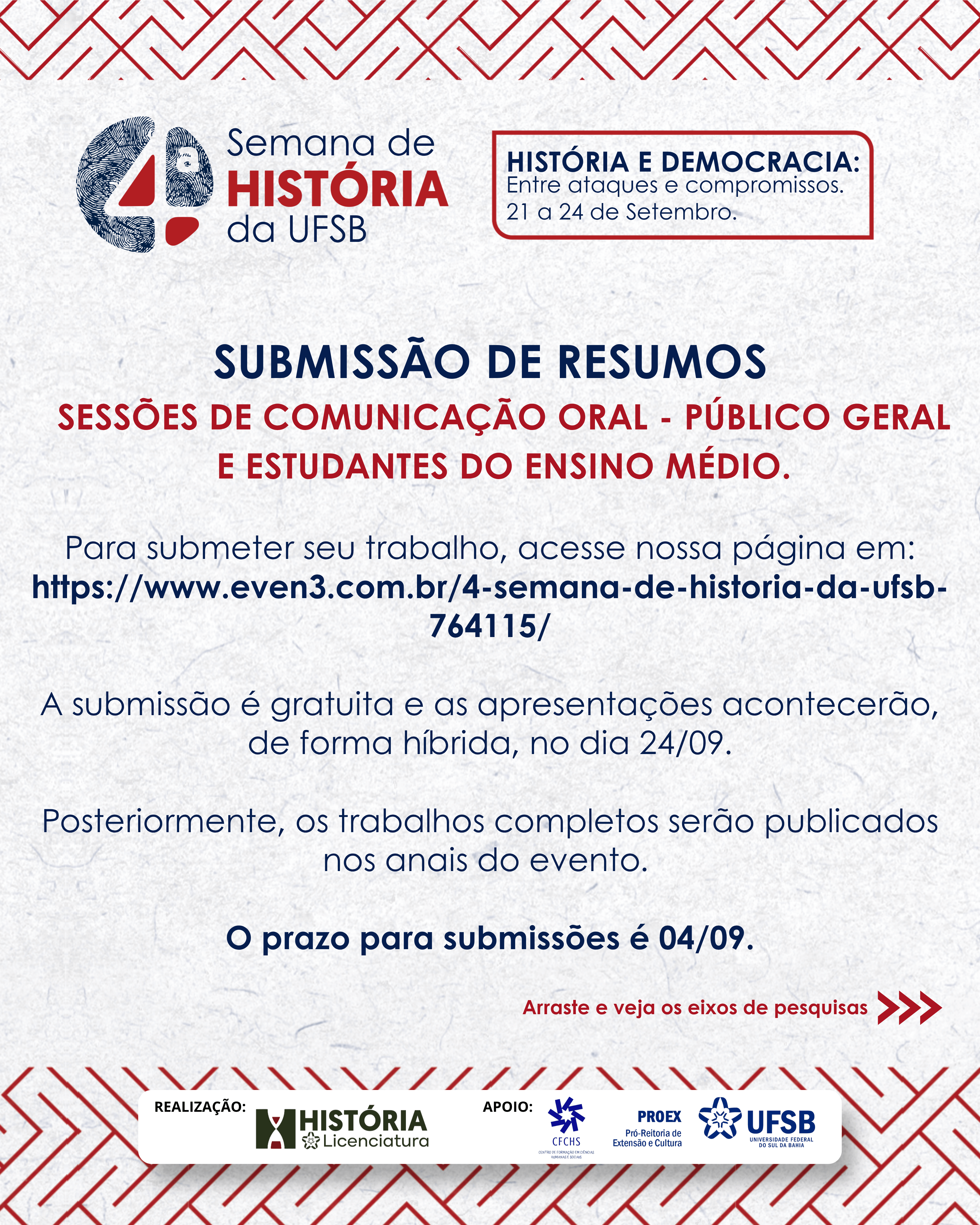Submissoes 4a semana de historia 4a Semana de História da UFSB